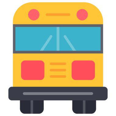 Okul servisi simgesine düz bir şekilde geri dön