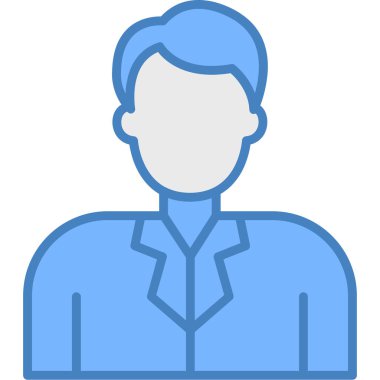 İş adamı. Web simgesi basit illüstrasyon