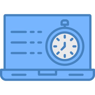 Saat. Web simgesi basit illüstrasyon