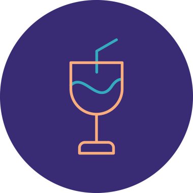 Kokteyl. Basit illüstrasyon, modern biçim