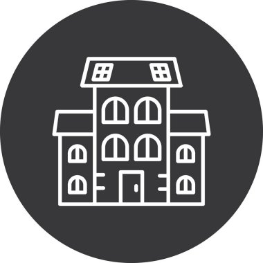 Modern binanın vektör illüstrasyonu