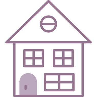 Bina. Web simgesi basit illüstrasyon