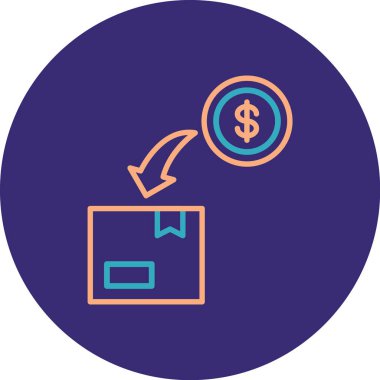 Dolar simgesi vektör illüstrasyonu