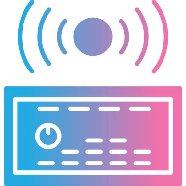 renk müzik eşitleyici simgesi beyaz arkaplanda izole edildi. ses dalgası. ses dijital dengeleyici teknolojisi veya konsol paneli, darbe paneli. gradyan rastgele dinamik
