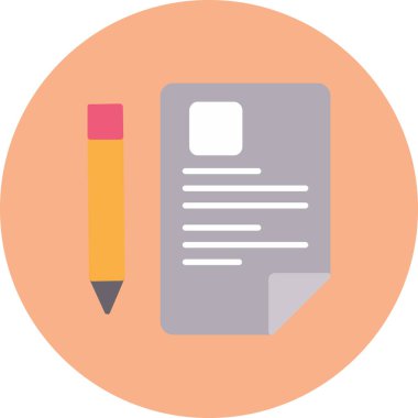 Kalem. Web simgesi basit illüstrasyon