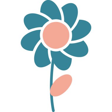 Çiçek. Web simgesi basit illüstrasyon