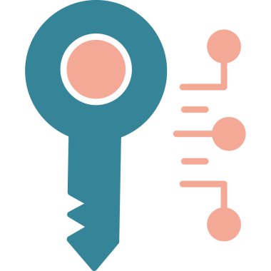 anahtar düz vektör simgesi