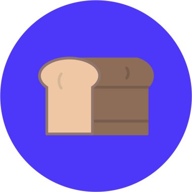 Ekmek. Web simgesi basit illüstrasyon