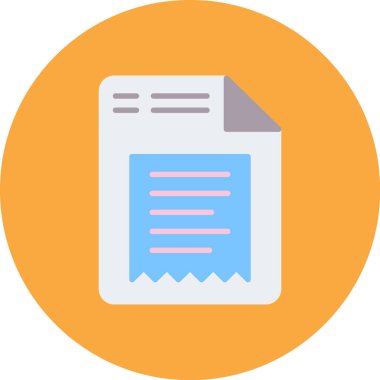 Belge. Web simgesi basit illüstrasyon