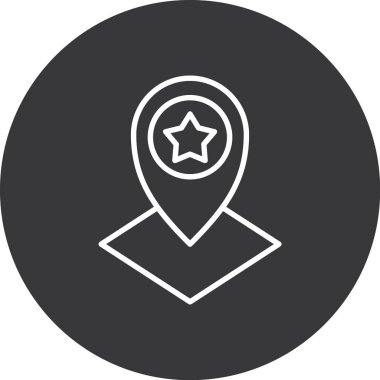 trend biçimi izole edilmiş arkaplanda konum haritası simgesi