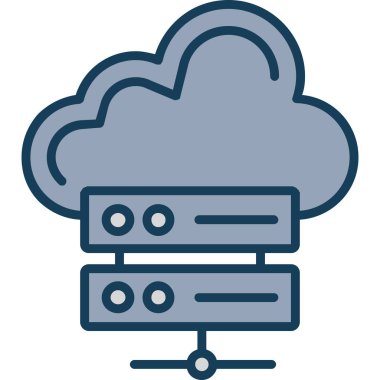 Cloud sunucu simgesi doldurulmuş ana hatlar biçiminde sunuluyor