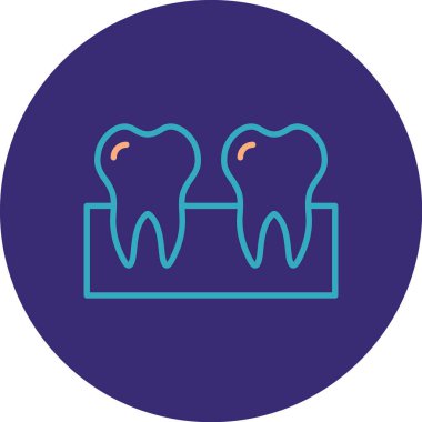 Diş simgesinin vektör illüstrasyonu