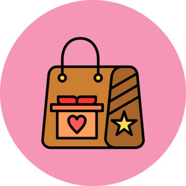 Çanta. Web simgesi basit illüstrasyon