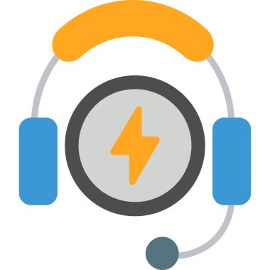 müzik düz renkli simge