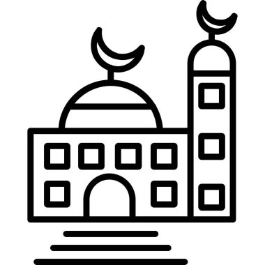 Cami. Web simgesi basit illüstrasyon