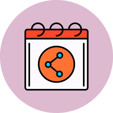 Takvim simgesi vektör illüstrasyonu