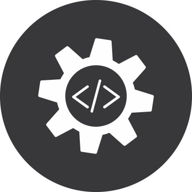 Kodlama. Web simgesi basit illüstrasyon