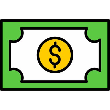 para dolar izole simgesi