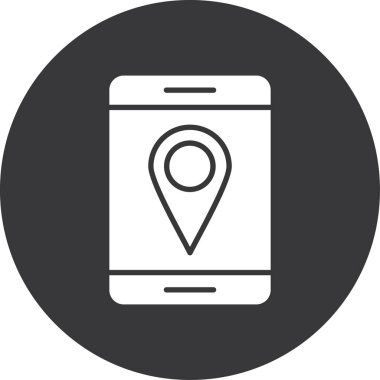 Konum simgesine sahip harita işaretleyici, basit vektör illüstrasyonu