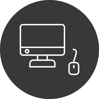 Kulaklıklı dizüstü bilgisayarın vektör illüstrasyon simgesi