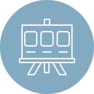 Tren simgesinin vektör illüstrasyonu