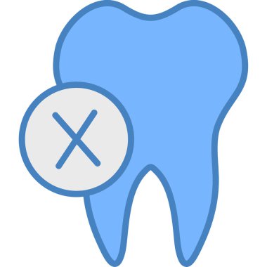 Diş simgesi, vektör illüstrasyonu