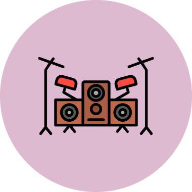 Müzik simgesinin vektör illüstrasyonu