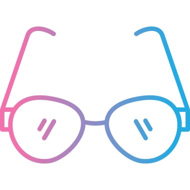 Gözlük. Web simgesi basit illüstrasyon