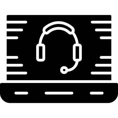 Kulaklık. Web simgesi basit illüstrasyon