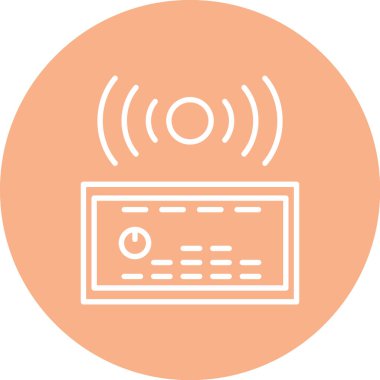 Kablosuz. Web simgesi basit illüstrasyon