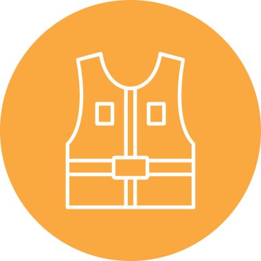 Yelek simgesinin vektör illüstrasyonu