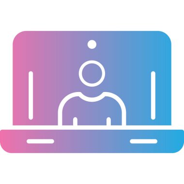 kullanıcı simgesi çizimi olan dizüstü bilgisayar