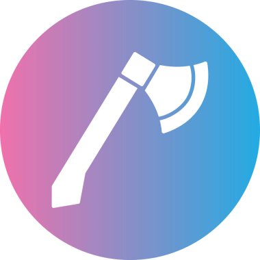 Bir balta simgesinin vektör illüstrasyonu