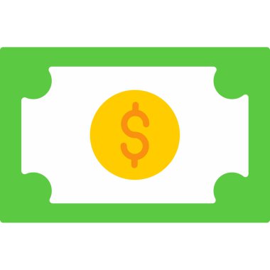 Dolar düz vektör simgesi