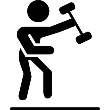 Çekiçli adamın vektör çizimi