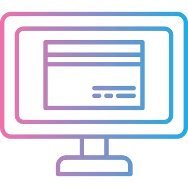 Bilgisayar. Web simgesi basit tasarım