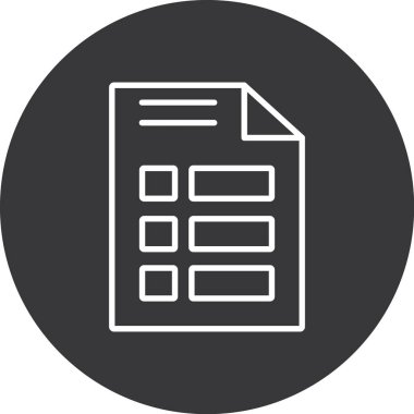 belge dosya vektör çizgisi simgesi