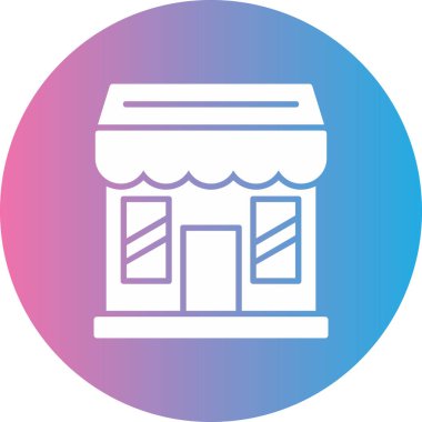 Mağaza. Web simgesi basit illüstrasyon