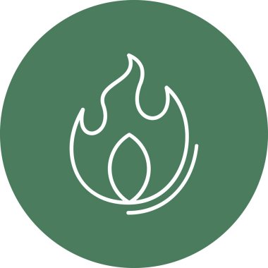 Bir ateş alevi simgesinin vektör illüstrasyonu