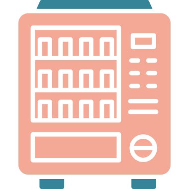 Buzdolabı. Web simgesi basit illüstrasyon