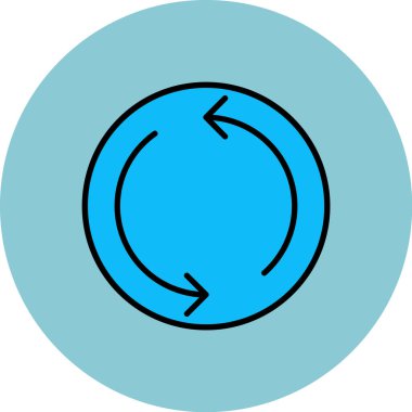 Yenile. Web simgesi basit illüstrasyon