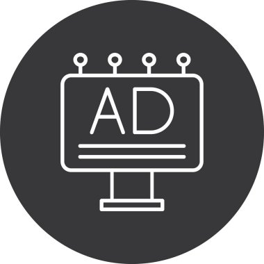 Reklam reklamı simgesi sağlam stil