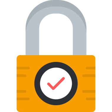 güvenlik kilidi renkli vektör simgesi