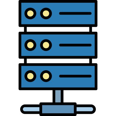 veritabanı. Web simgesi basit illüstrasyon