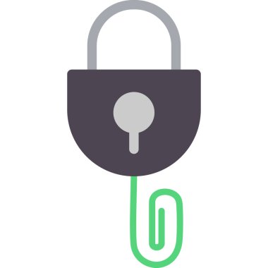 asma kilit ikon vektör çizimi