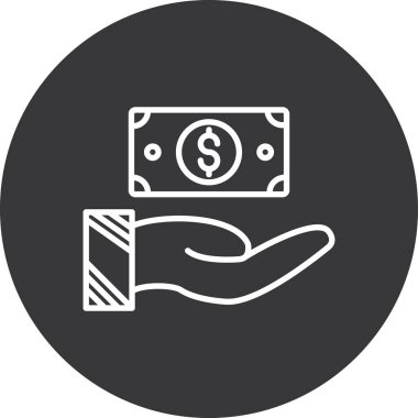 Dolar. Web simgesi basit tasarım