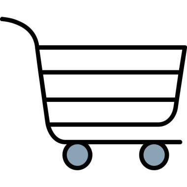 Bir alışveriş arabası simgesinin vektör çizimi