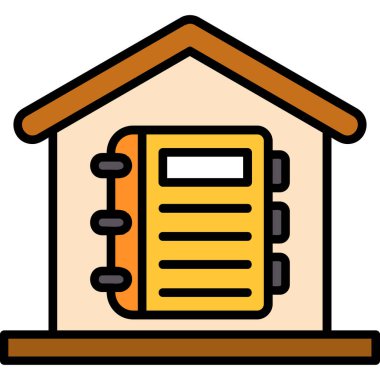 Bina. Web simgesi basit illüstrasyon