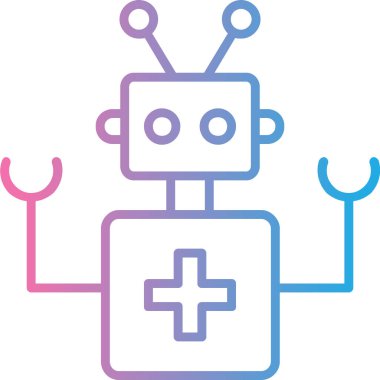 Robot simgesinin vektör illüstrasyonu