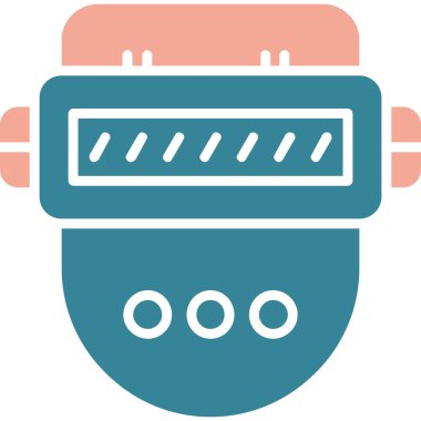 Modern b 'nin vektör illüstrasyonunda gaz ikonu yok